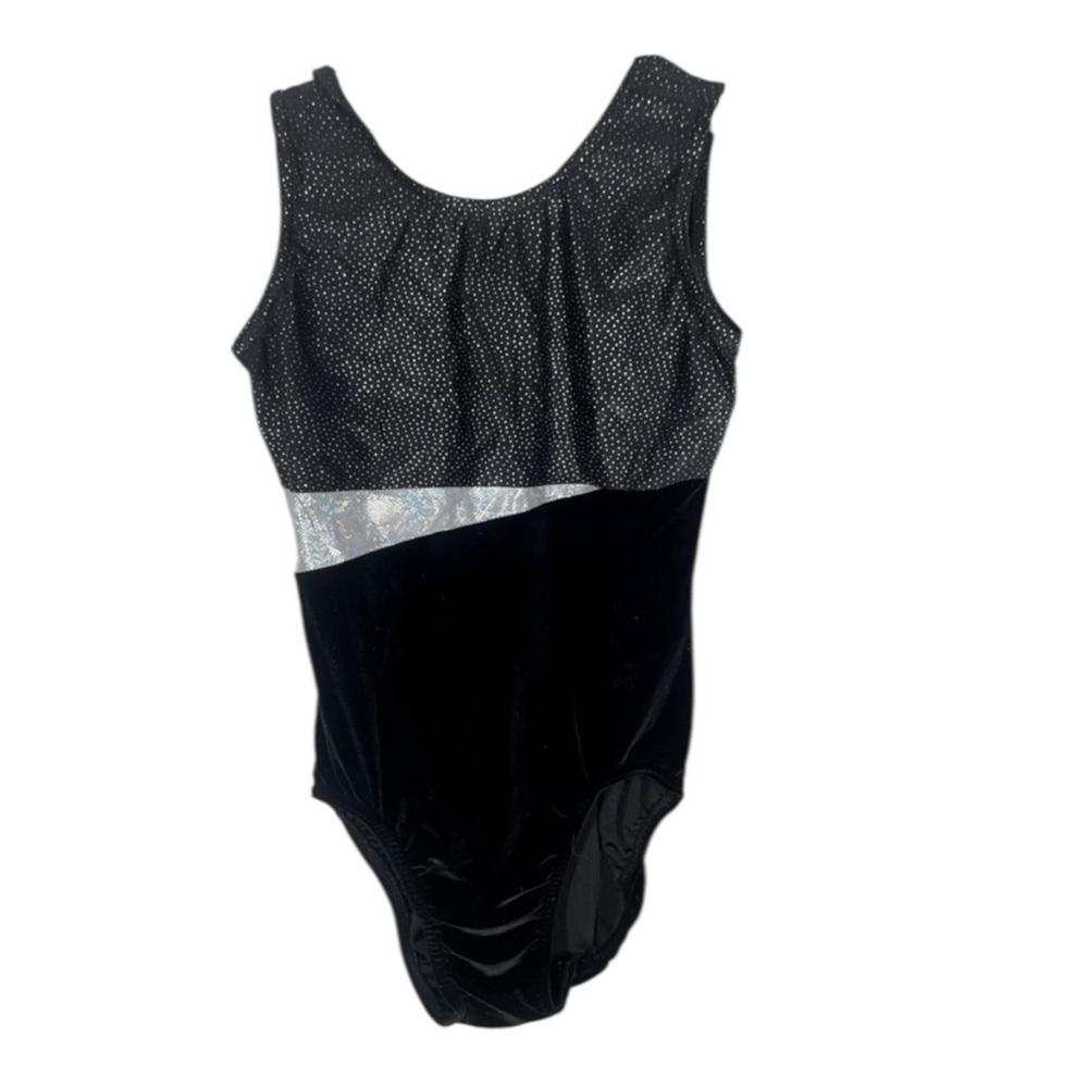 Look It Activewear Velvet plus shiny Fabric Ballet Gymnastic Leotard Kids Size L